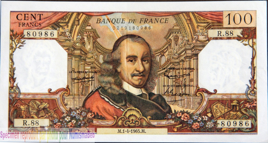 100 Franc Corneille 1976